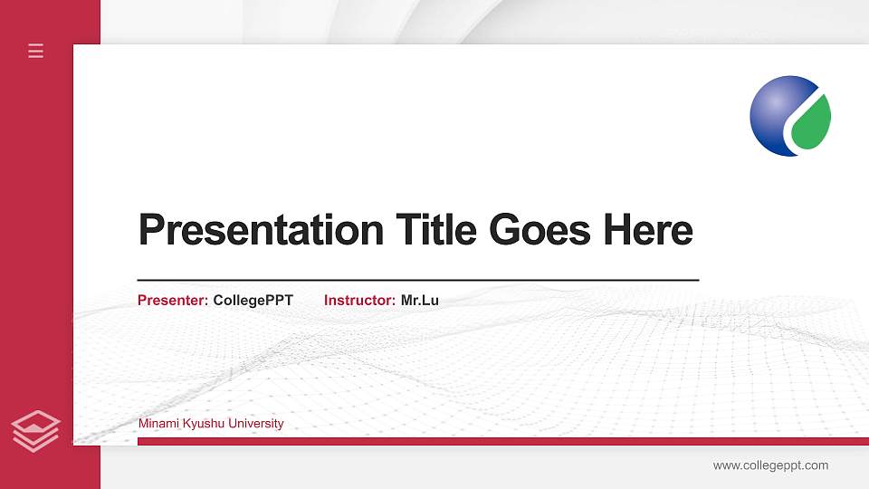Minami Kyushu University Thesis Proposal/Graduation Defense PPT Template16:9 ratio PPT effect preview image