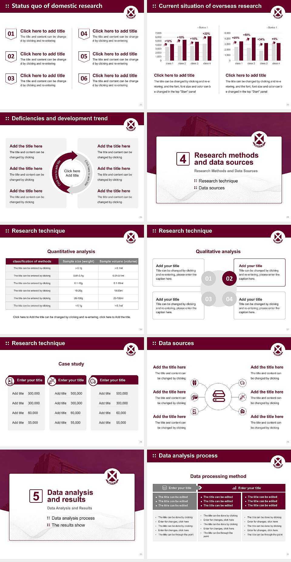 Momoyama Gakuin University of Education Graduation Thesis Defense PPT Template4:3 ratio PPT effect preview image4