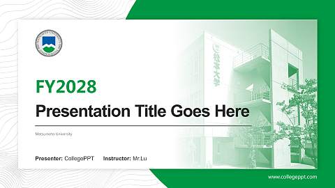 Matsumoto University Academic Presentation/Research Findings Report PPT Template