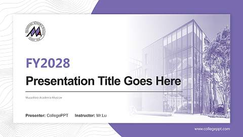Musashino Academia Musicae Academic Presentation/Research Findings Report PPT Template