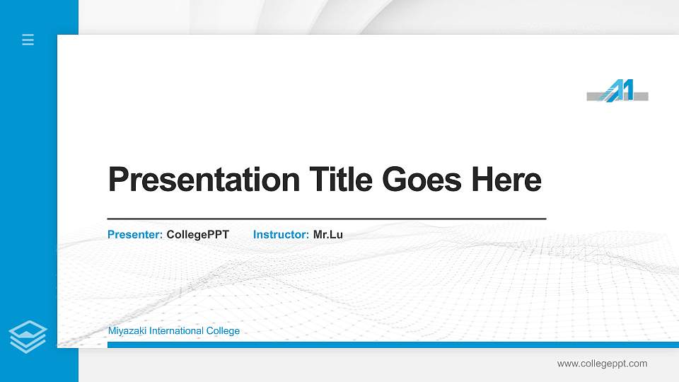 Miyazaki International College Thesis Proposal/Graduation Defense PPT Template16:9 ratio PPT effect preview image