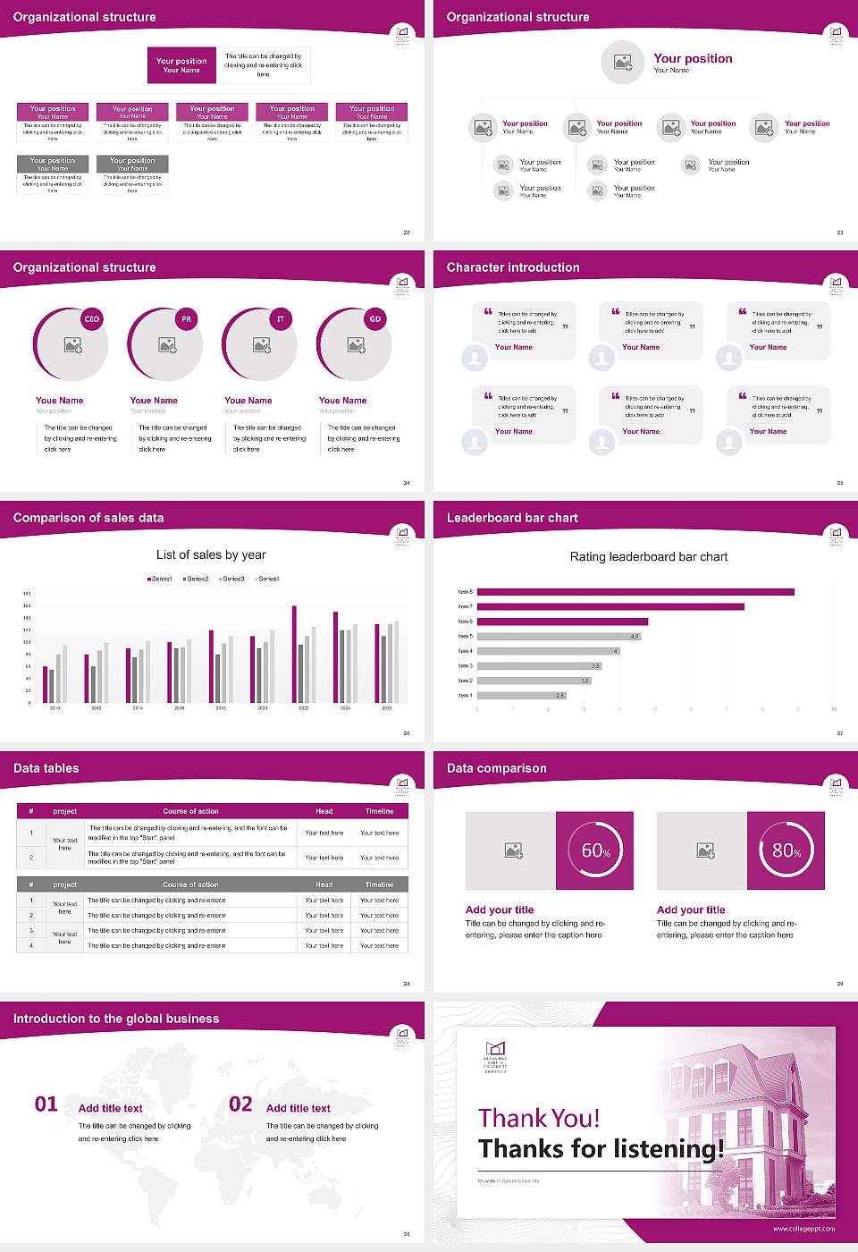 Musashino Gakuin University Academic Presentation/Research Findings Report PPT Template16:9 ratio PPT effect preview image4