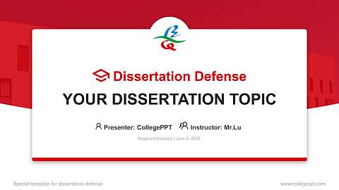 Nagano University Graduation Thesis Defense PPT Template