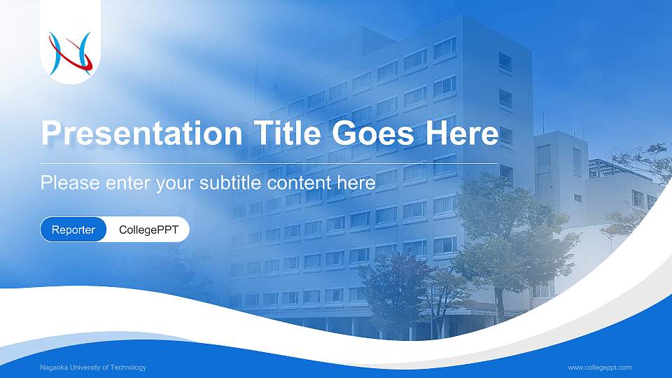 Nagaoka University of Technology Lecture Sharing and Networking Event PPT Template16:9 ratio PPT effect preview image