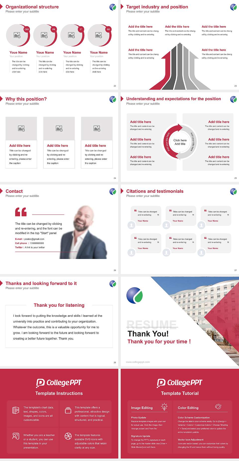 Minami Kyushu University Resume PPT Template4:3 ratio PPT effect preview image4