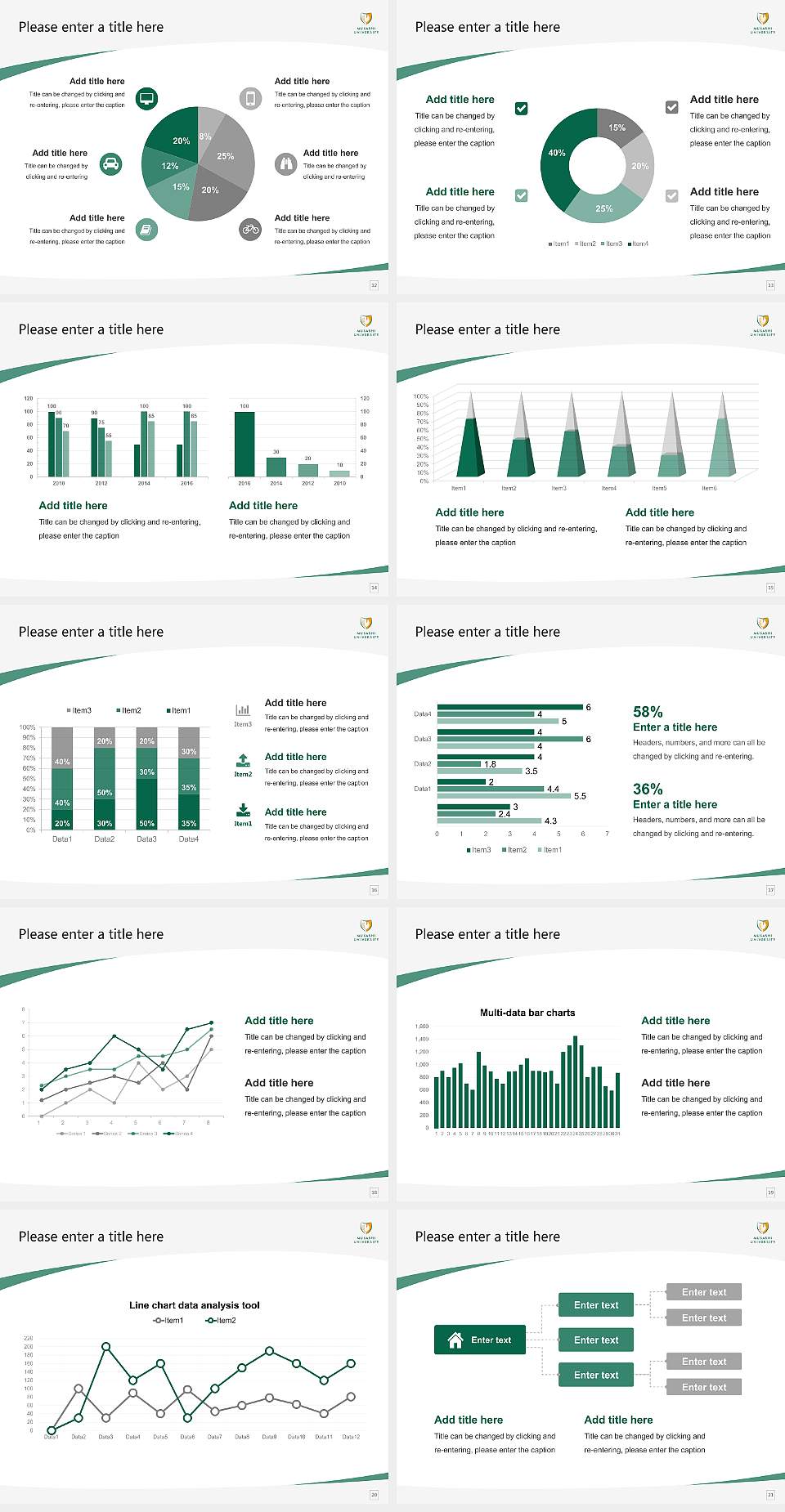 Musashi University Course/Courseware Creation PPT Template4:3 ratio PPT effect preview image3