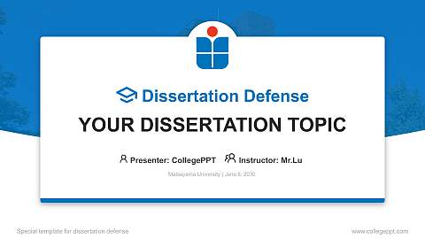 Matsuyama University Graduation Thesis Defense PPT Template