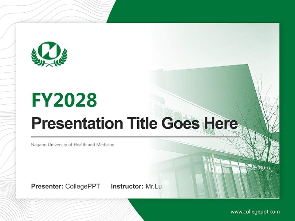 Nagano University of Health and Medicine Academic Presentation/Research Findings Report PPT Template4:3 ratio PPT effect preview image5