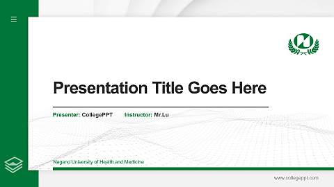 Nagano University of Health and Medicine Thesis Proposal/Graduation Defense PPT Template
