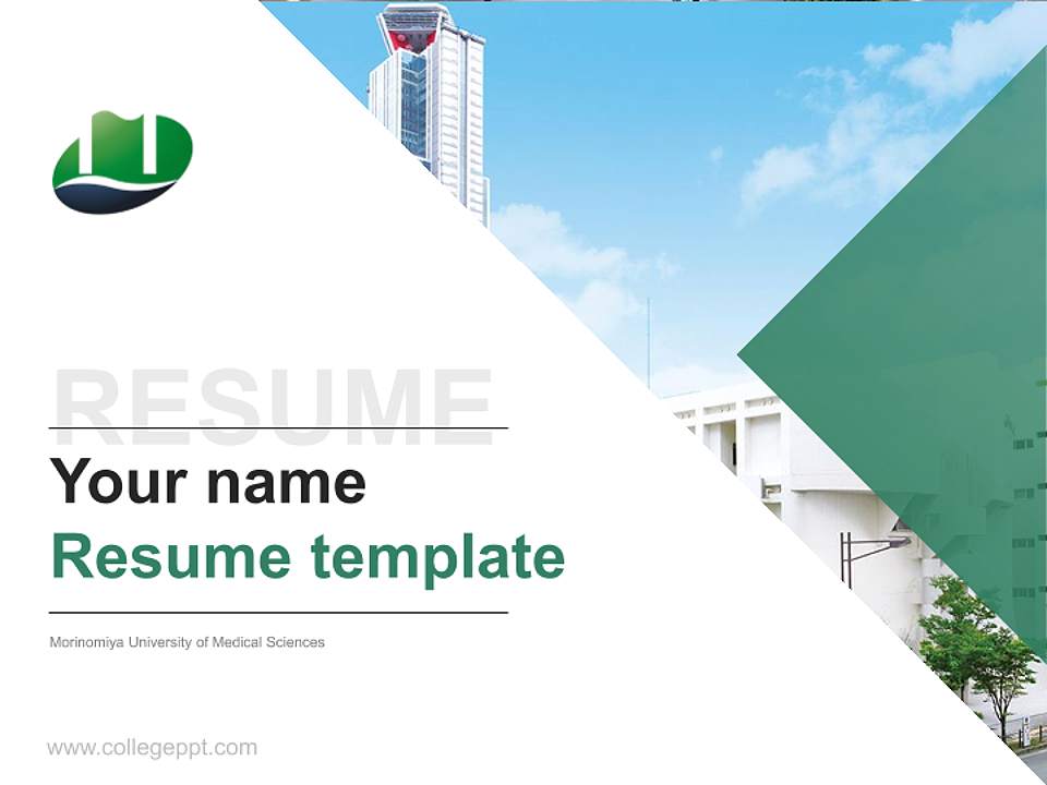 Morinomiya University of Medical Sciences Resume PPT Template4:3 ratio PPT effect preview image5