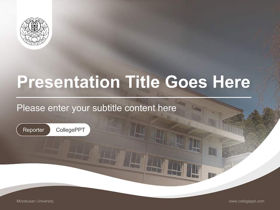 Minobusan University Lecture Sharing and Networking Event PPT Template4:3 ratio PPT effect preview image4