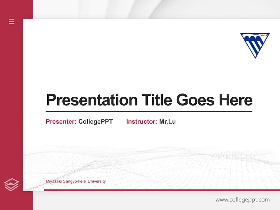 Miyazaki Sangyo-keiei University Thesis Proposal/Graduation Defense PPT Template4:3 ratio PPT effect preview image5