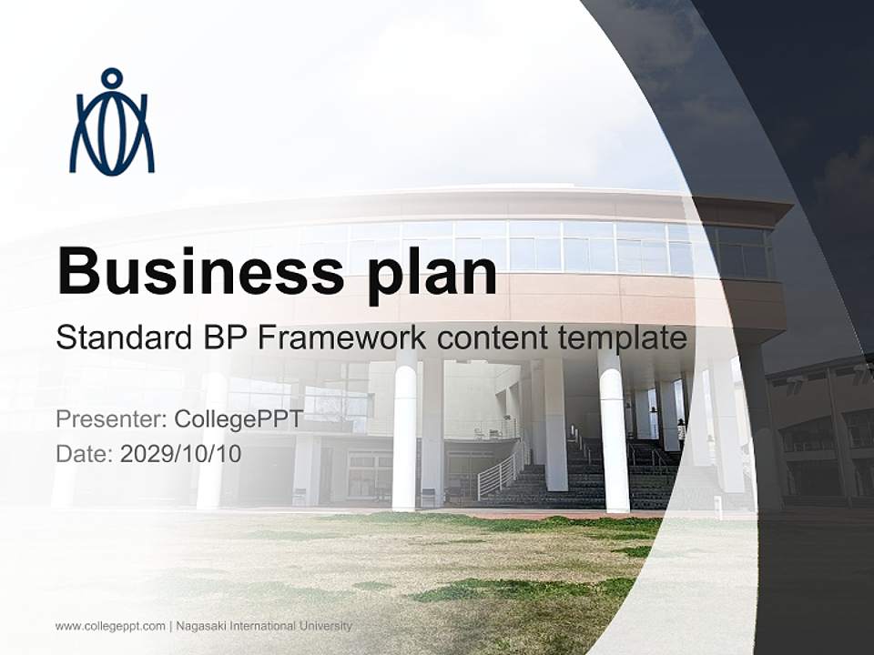Nagasaki International University Competition/Entrepreneurship Contest PPT Template4:3 ratio PPT effect preview image9