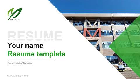 Muroran Institute of Technology Resume PPT Template