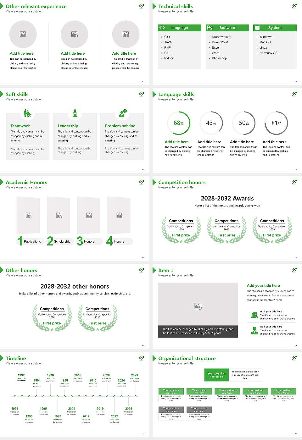Muroran Institute of Technology Resume PPT Template16:9 ratio PPT effect preview image3