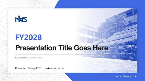 Nagasaki Institute of Applied Science Academic Presentation/Research Findings Report PPT Template