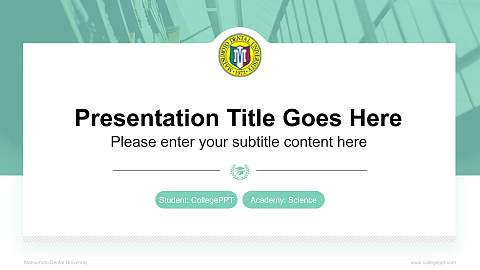 Matsumoto Dental University National Scholarship Defense PPT Template