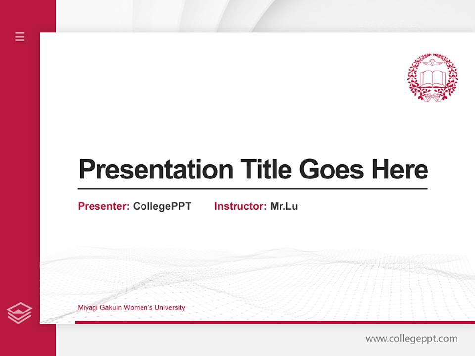 Miyagi Gakuin Women’s University Thesis Proposal/Graduation Defense PPT Template4:3 ratio PPT effect preview image5