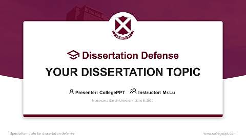 Momoyama Gakuin University Graduation Thesis Defense PPT Template