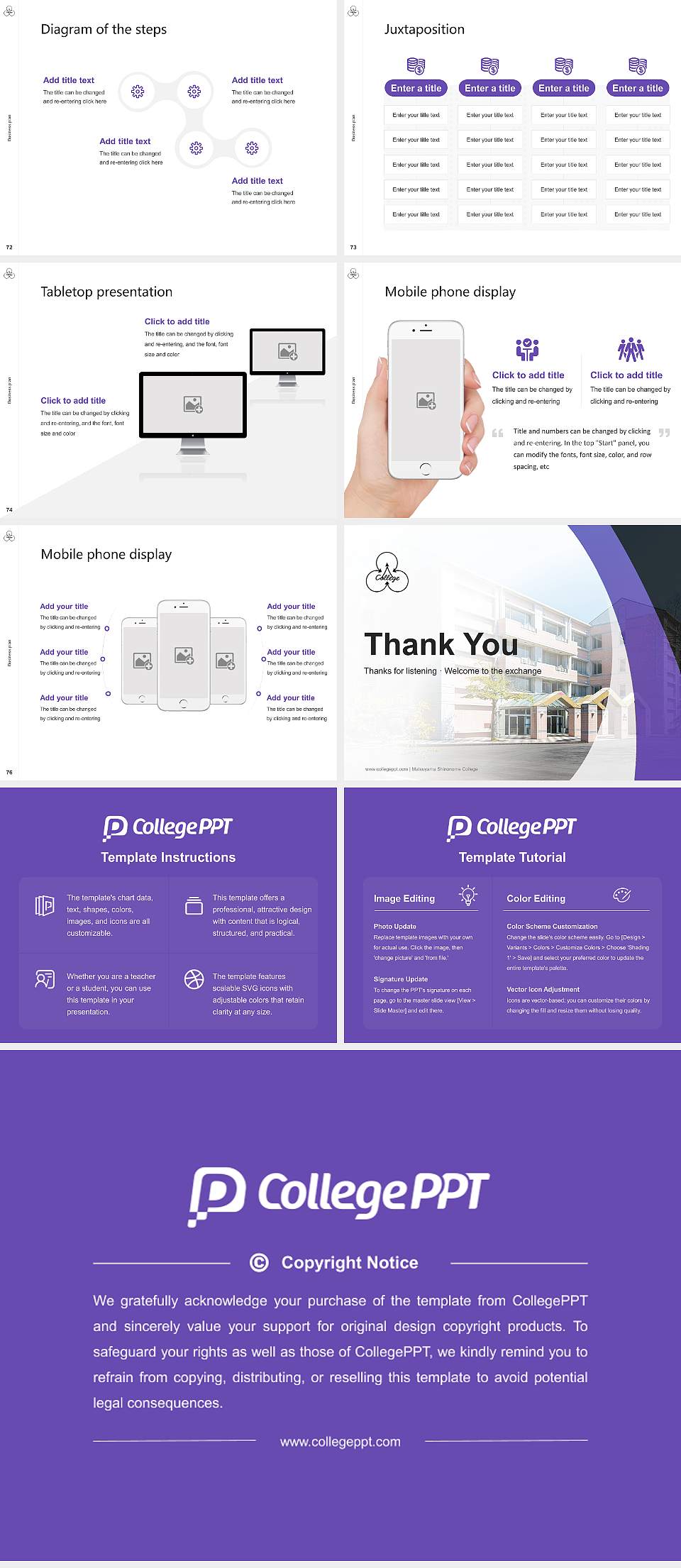 Matsuyama Shinonome College Competition/Entrepreneurship Contest PPT Template4:3 ratio PPT effect preview image9