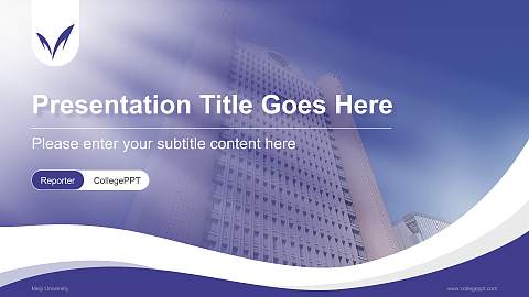 Meiji University Lecture Sharing and Networking Event PPT Template