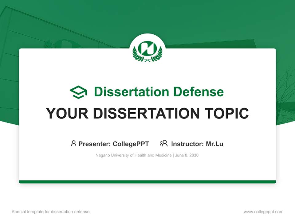 Nagano University of Health and Medicine Graduation Thesis Defense PPT Template4:3 ratio PPT effect preview image7