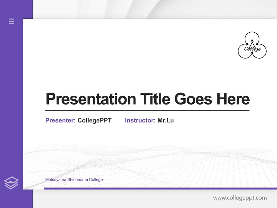 Matsuyama Shinonome College Thesis Proposal/Graduation Defense PPT Template4:3 ratio PPT effect preview image5