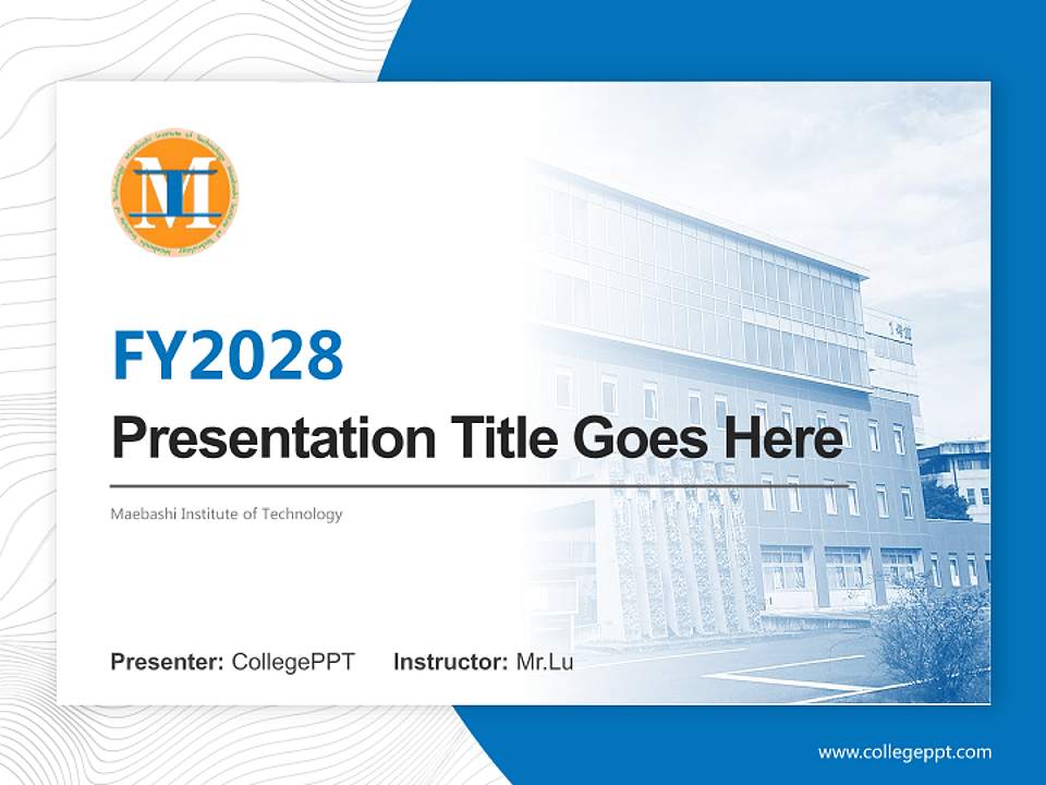 Maebashi Institute of Technology Academic Presentation/Research Findings Report PPT Template4:3 ratio PPT effect preview image5