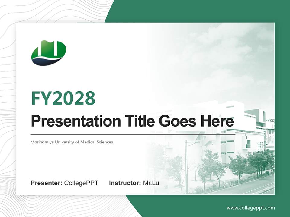 Morinomiya University of Medical Sciences Academic Presentation/Research Findings Report PPT Template4:3 ratio PPT effect preview image5