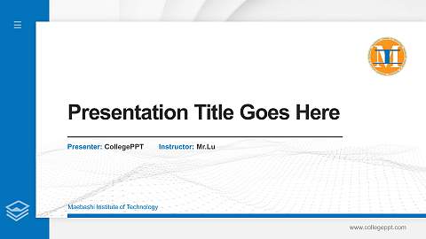 Maebashi Institute of Technology Thesis Proposal/Graduation Defense PPT Template