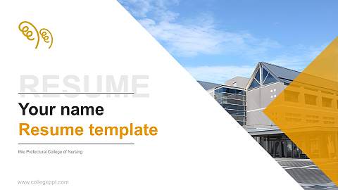 Mie Prefectural College of Nursing Resume PPT Template