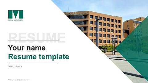 Meikai University Resume PPT Template