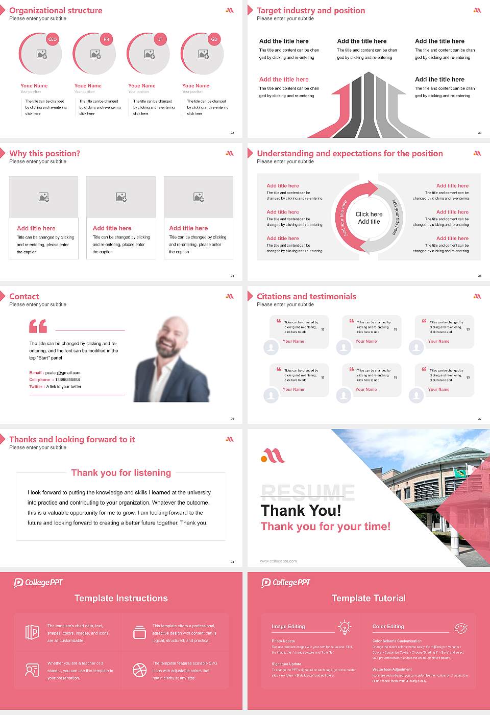 Miyazaki Prefectural Nursing University Resume PPT Template16:9 ratio PPT effect preview image4