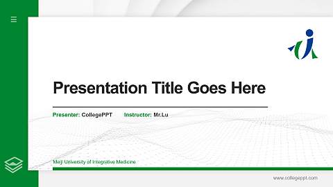 Meiji University of Integrative Medicine Thesis Proposal/Graduation Defense PPT Template