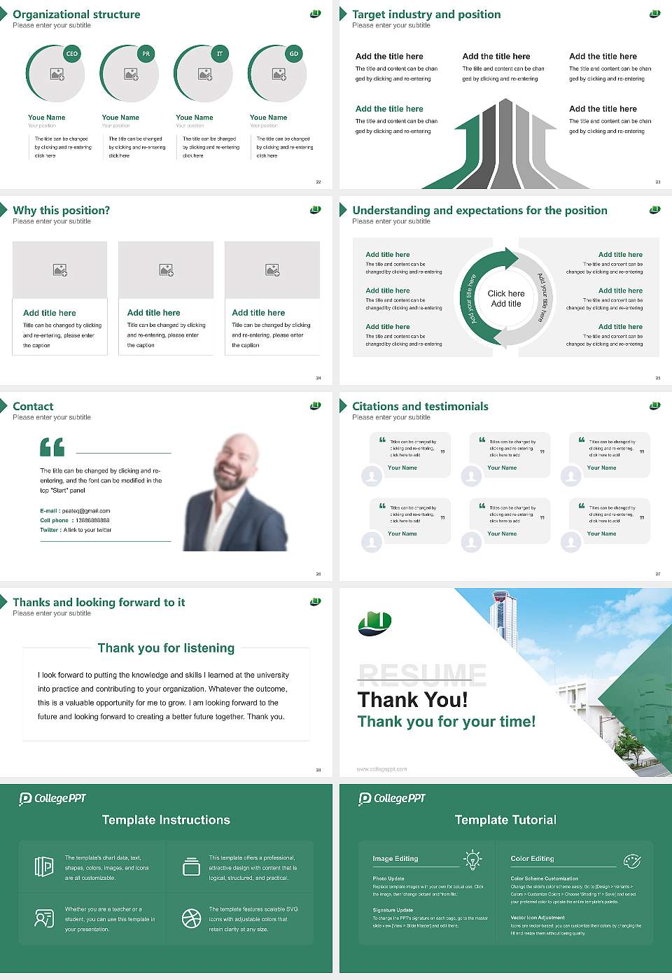 Morinomiya University of Medical Sciences Resume PPT Template16:9 ratio PPT effect preview image4