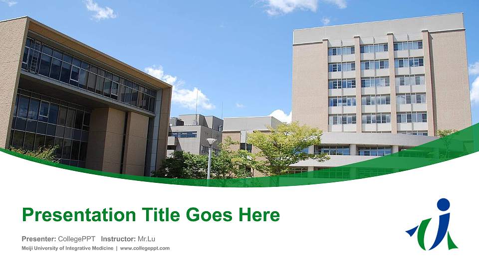 Meiji University of Integrative Medicine Course/Courseware Creation PPT Template16:9 ratio PPT effect preview image