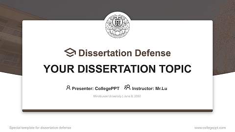 Minobusan University Graduation Thesis Defense PPT Template