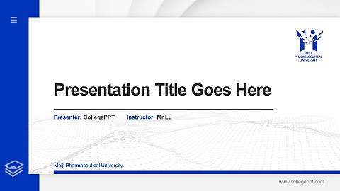 Meiji Pharmaceutical University Thesis Proposal/Graduation Defense PPT Template