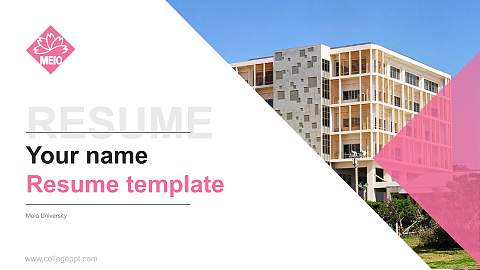 Meio University Resume PPT Template