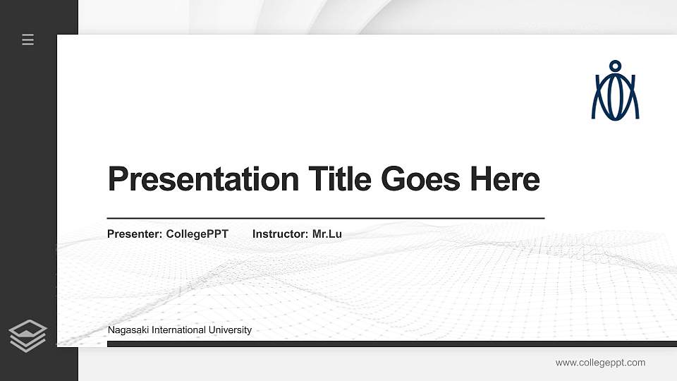 Nagasaki International University Thesis Proposal/Graduation Defense PPT Template16:9 ratio PPT effect preview image