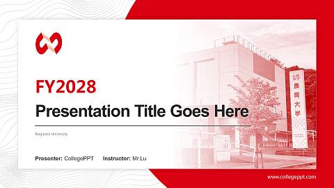 Nagaoka University Academic Presentation/Research Findings Report PPT Template