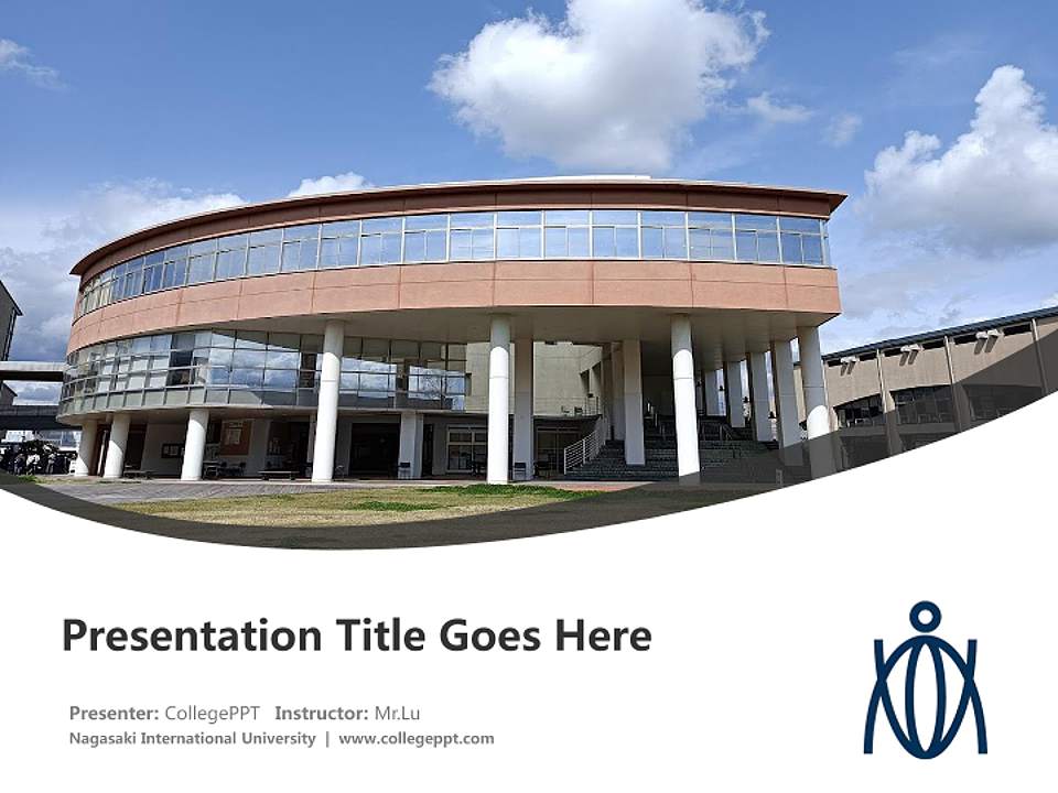 Nagasaki International University Course/Courseware Creation PPT Template4:3 ratio PPT effect preview image5