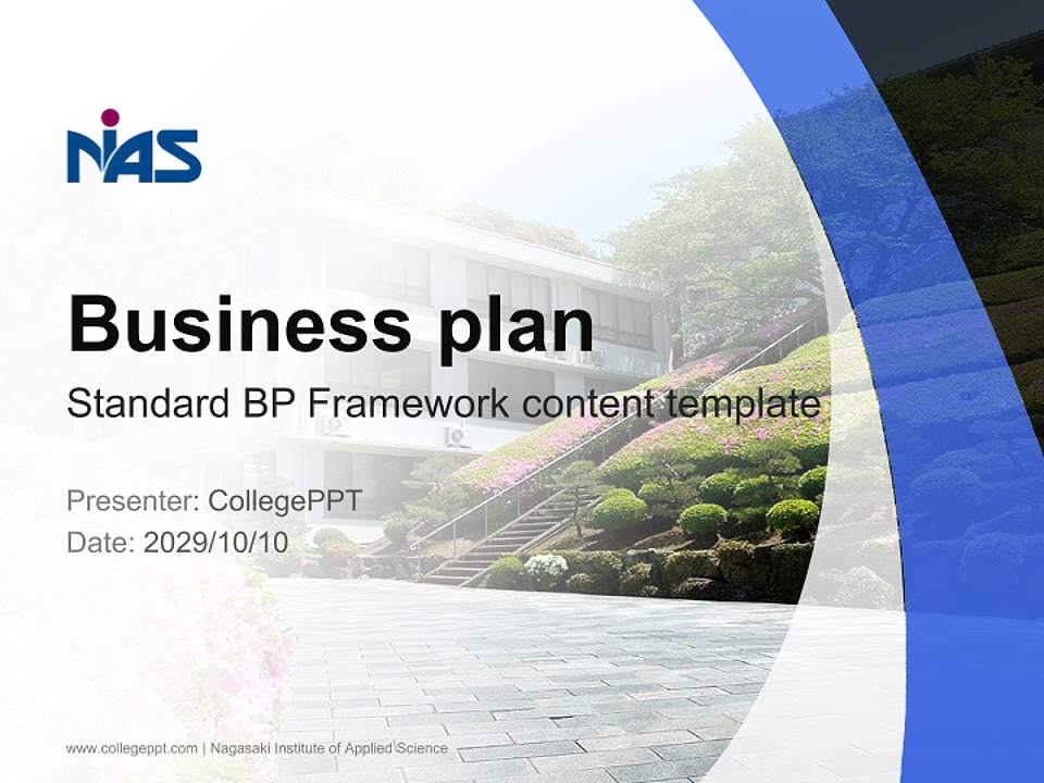 Nagasaki Institute of Applied Science Competition/Entrepreneurship Contest PPT Template4:3 ratio PPT effect preview image9