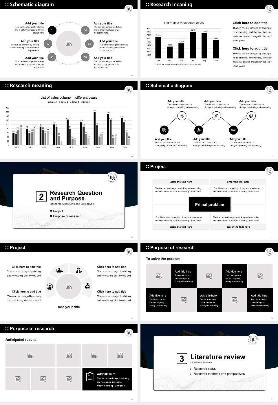 Meiji Gakuin University Graduation Thesis Defense PPT Template16:9 ratio PPT effect preview image3