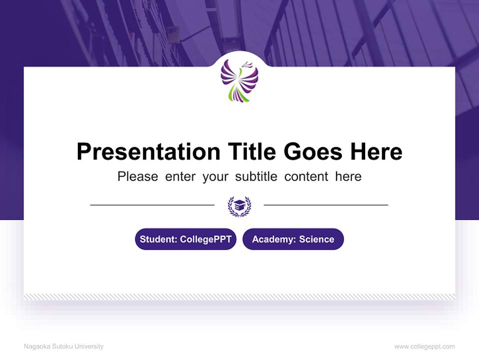 Nagaoka Sutoku University National Scholarship Defense PPT Template4:3 ratio PPT effect preview image4