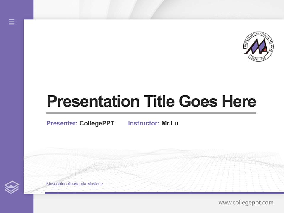 Musashino Academia Musicae Thesis Proposal/Graduation Defense PPT Template4:3 ratio PPT effect preview image5