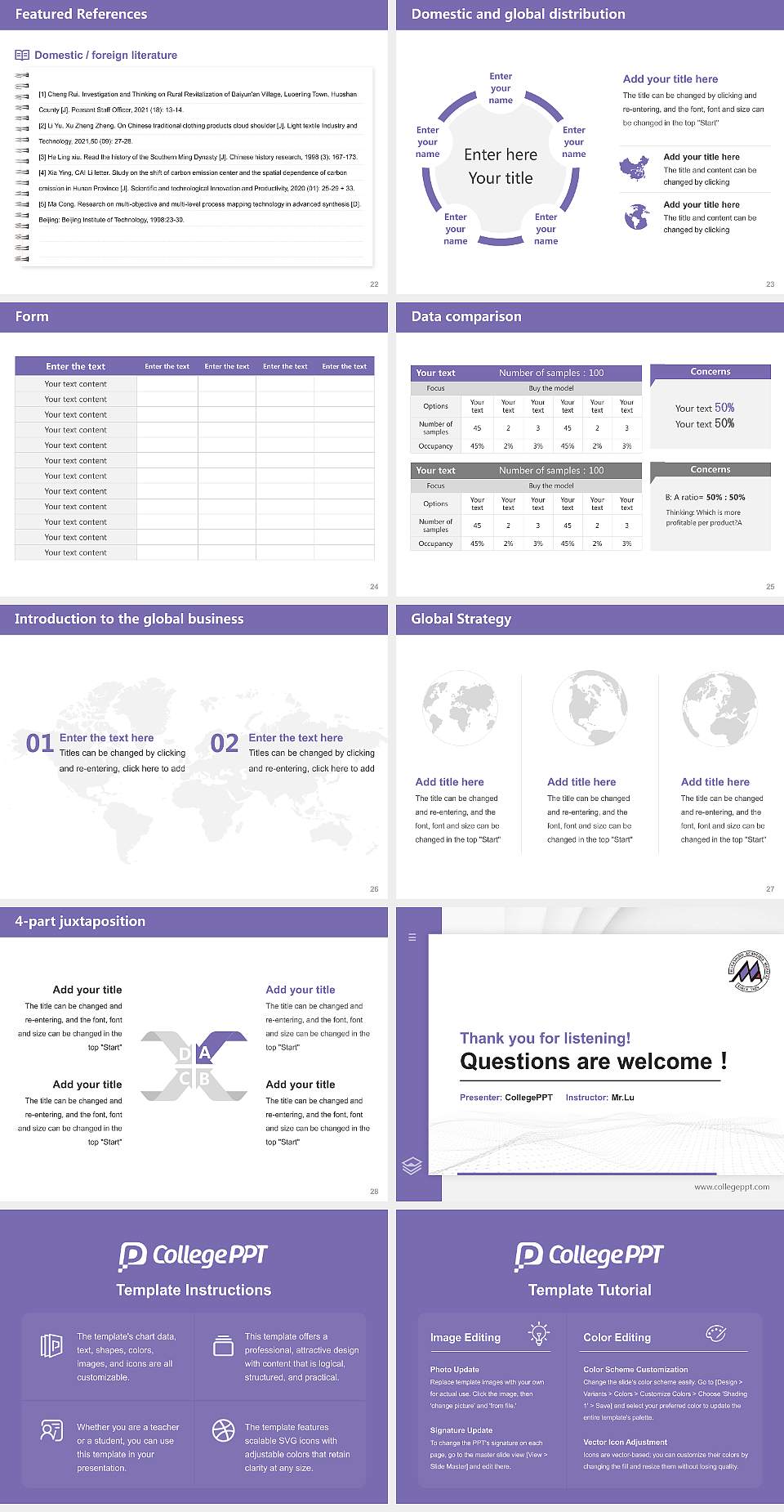 Musashino Academia Musicae Thesis Proposal/Graduation Defense PPT Template4:3 ratio PPT effect preview image4