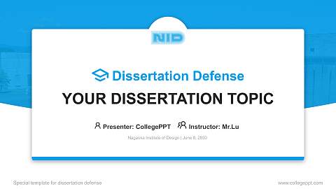 Nagaoka Institute of Design Graduation Thesis Defense PPT Template