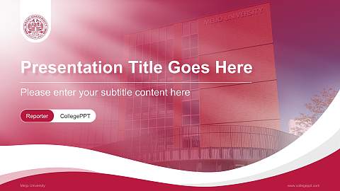 Meijo University Lecture Sharing and Networking Event PPT Template