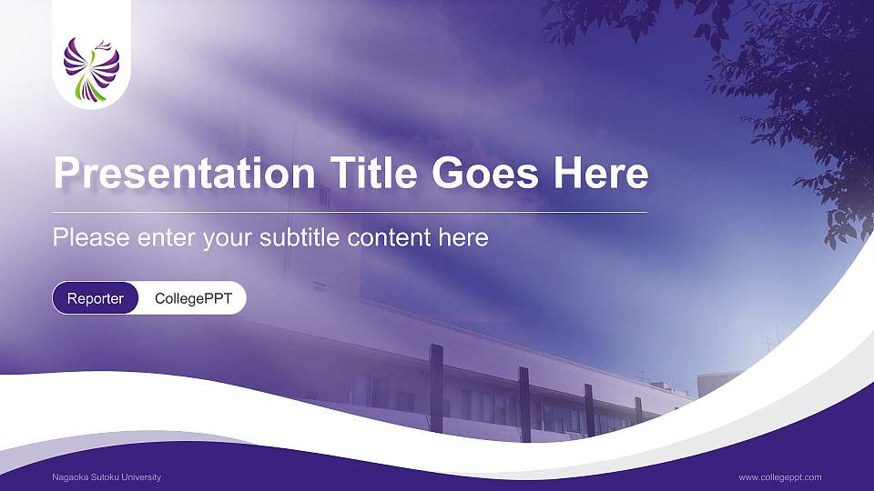 Nagaoka Sutoku University Lecture Sharing and Networking Event PPT Template16:9 ratio PPT effect preview image